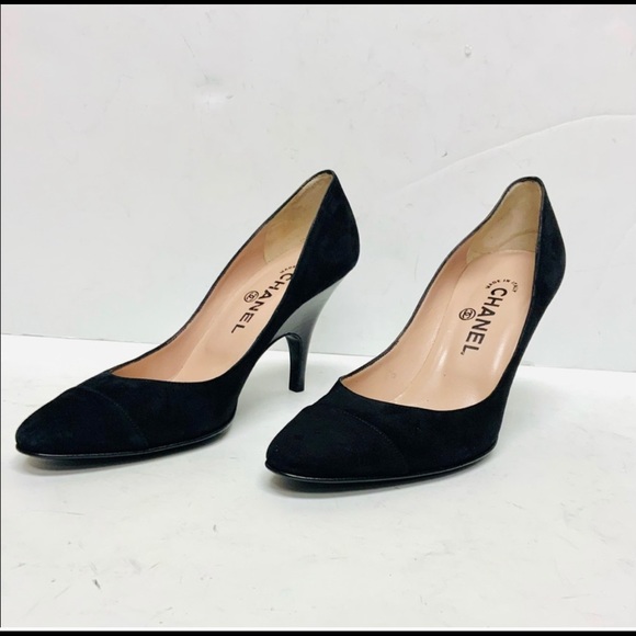 Chanel black suede pumps 2004 Karl Lagerfeld - Picture 5 of 14